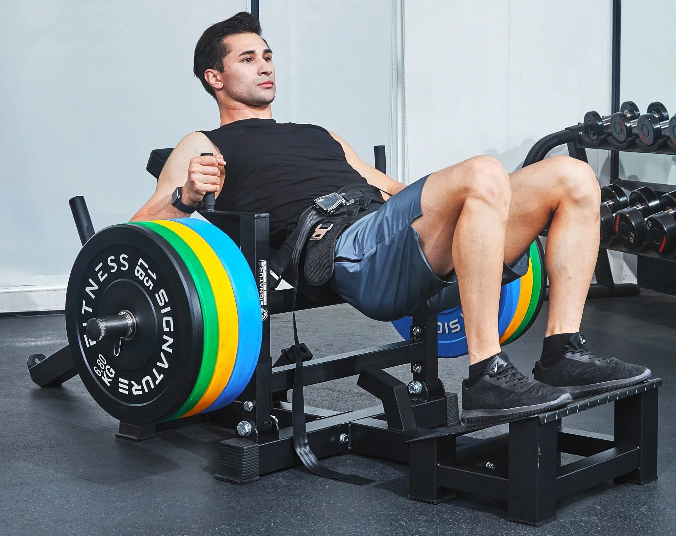 Signature Fitness Glute Bridge Plate-Loaded Hip Thrust Machine for Butt Shaping and Building Glute Muscles