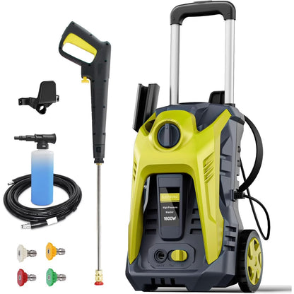 Electric Pressure Washer 4800PSI-Max 2.9GPM Pressure Washer with 25 Foot Hose, 16.4 Foot Power Cord, Soap Tank Car Wash Machine Blue Ideal Cleaning for Patio