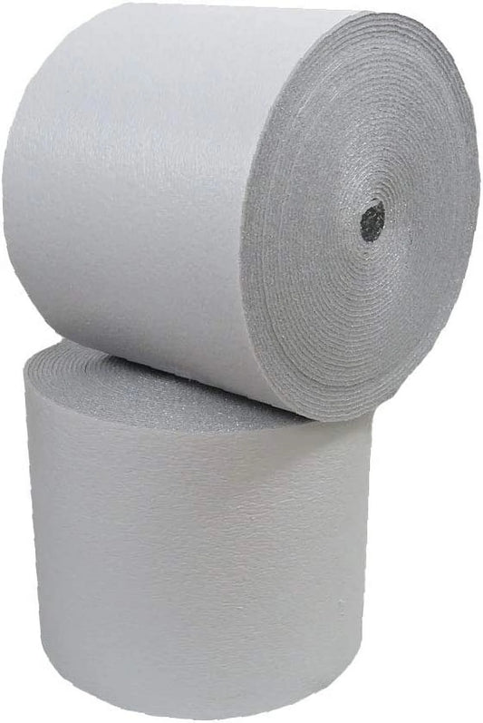 US Energy Products -3MM- Reflective Foam Core Insulation Roll Radiant Barrier White/Foil Faced Reflective Foam Insulation Solid Vapor Barrier Warehouse Building Commercial Residential (48"x50') (1)
