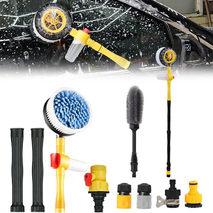 Car Wash Cleaning Kit Chenille Microfiber Wash Mop 360 Degree Automatic Rotation Car Wash Tool for Windshield Windows Doors