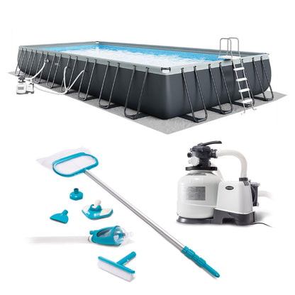 INTEX 32ft x 16ft x 52in Ultra XTR Above Ground Pool & Deluxe Maintenance Cleaning Kit
