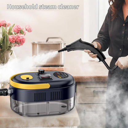 Portable Steam Cleaner for Home,Handheld Steam Cleaner,High Temperature Steamer for Deep cleaning of Car Upholstery Furniture Window Children's Toy,with Gloves Brush Shovel Steel Ball. (Black)