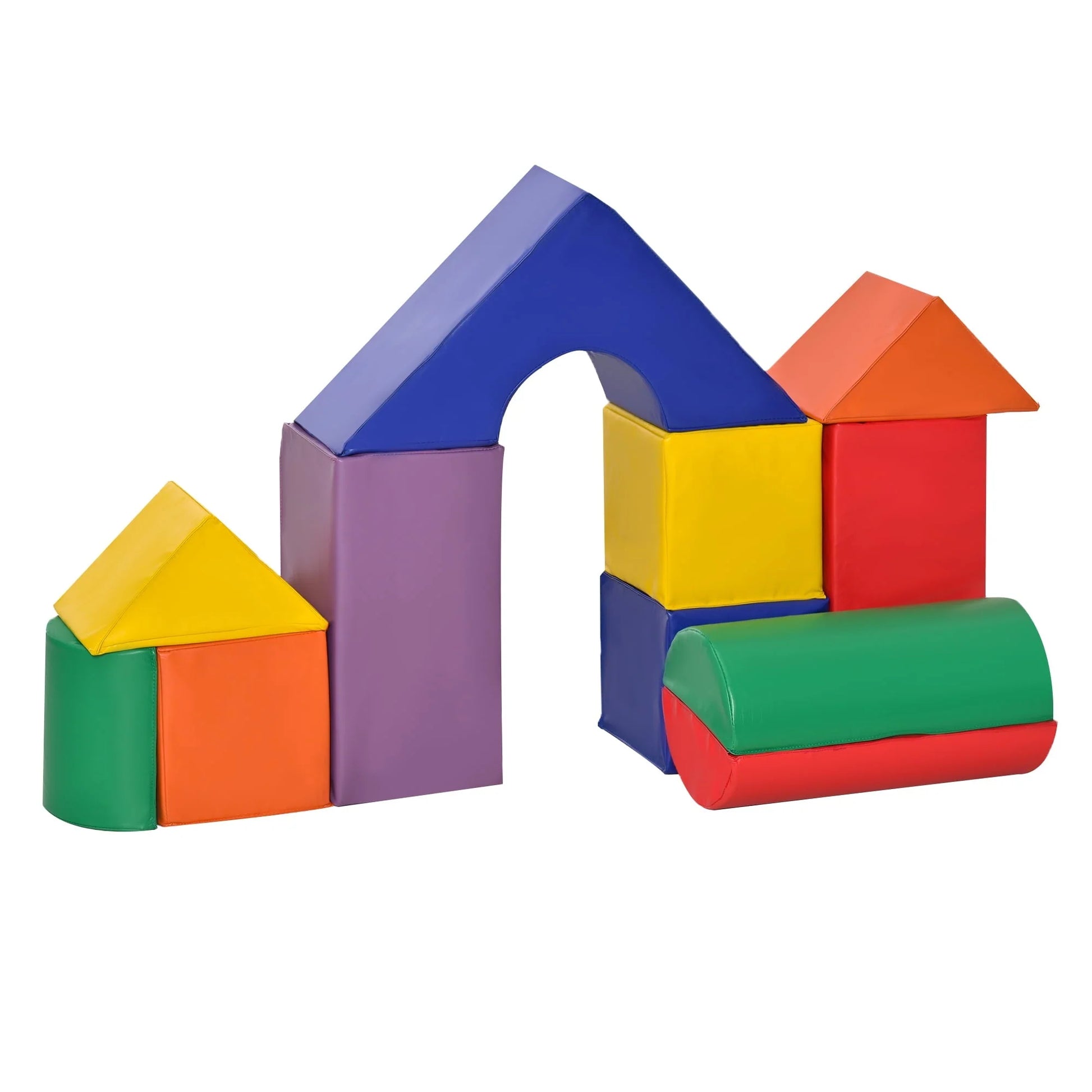 Soozier Foam Climbing Blocks for Toddlers, 11-Piece Climb and Crawl Activity Playset Building Blocks, for Aged 1-3 Years Old