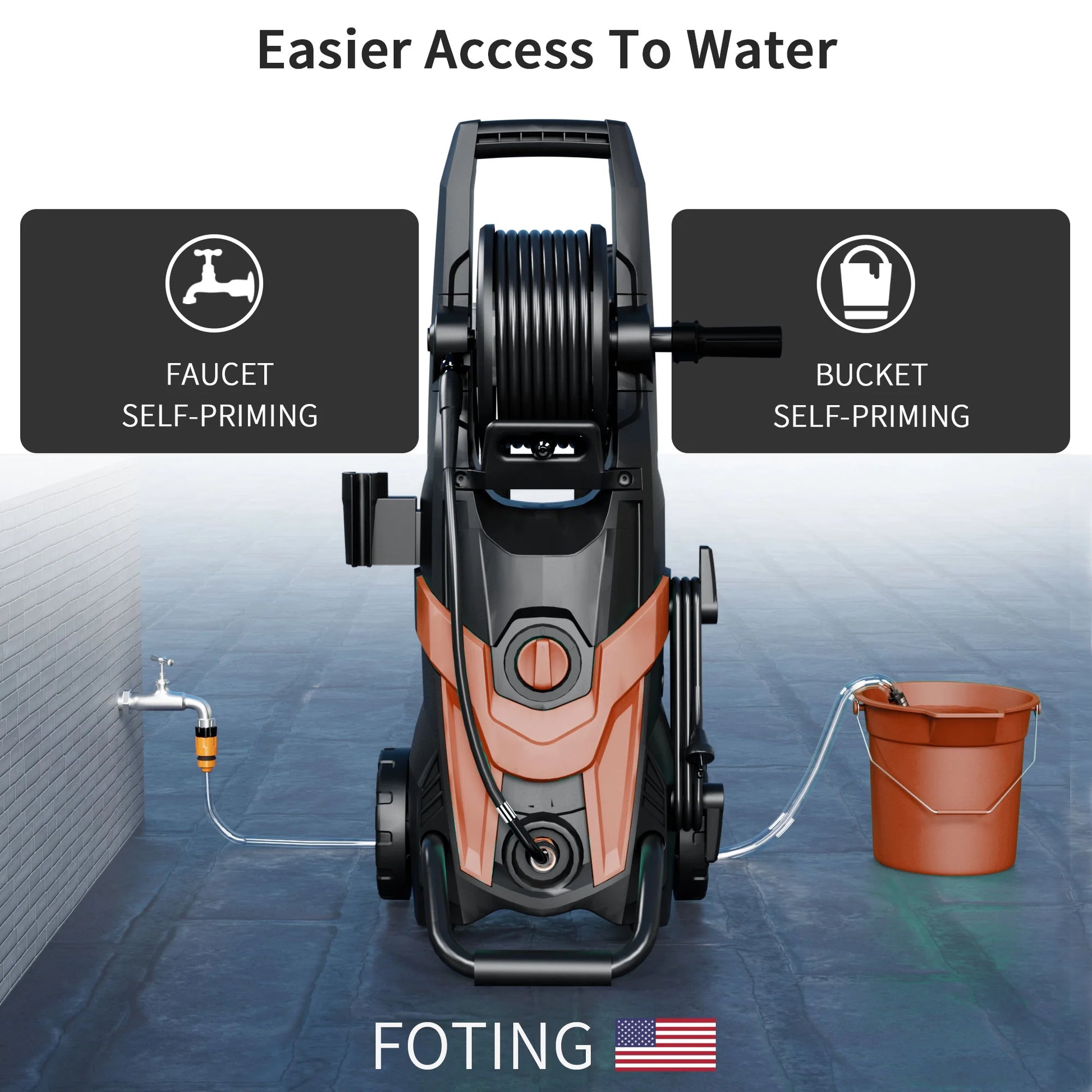 Electric Pressure Washer, 4500 PSI 3.2 GPM Power Washer with 4 Quick Connect Nozzles, High Pressure Cleaning Machine with Foam Cannon for Cars/Fences/Driveways/Patios/Home Cleaning