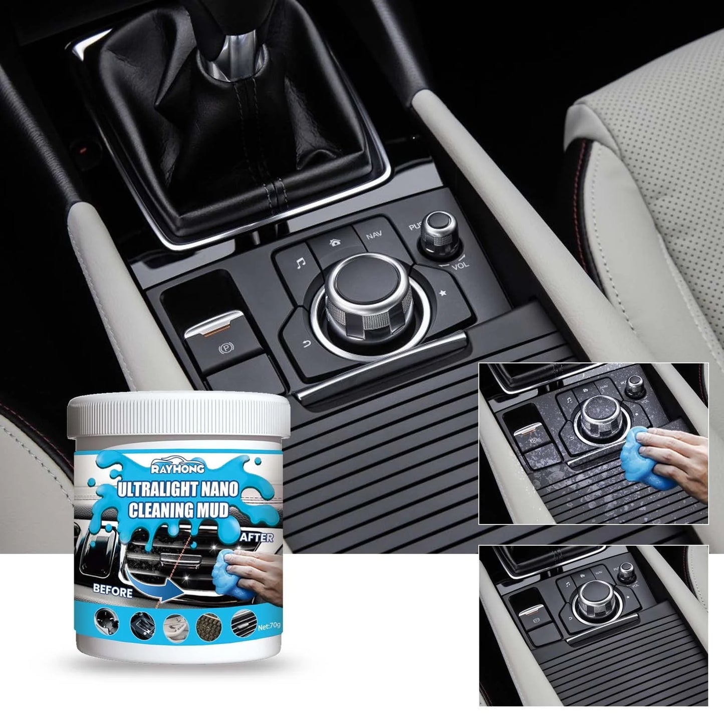 Car Cleaning Gels,Cleaning Gel for Car, Car Cleaning Kit Universal Detailing Automotive Dust Car Crevice Cleaner Auto Air Vent Interior Detail Removal Putty Cleaning Keyboard Cleaner for Car Vents