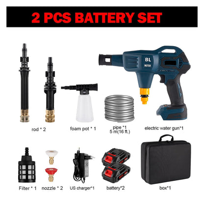 150Bar Brushless Electric Spray Gun 3200W High Pressure Water Cleaning Machine Garden Cleaning Tools For 18V Battery