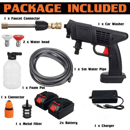 Andoe Cordless Pressure Washer, Portable High Power Pressure Washer with 2 Batteries for Car Cleaning