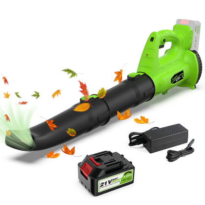 Huepar 21V Cordless Leaf Blower, 135MPH 321CFM 6 Speed Electric Blower for Garden, Yard and Lawn Cleaning & Snow Blowing with 4.0Ah Li-ion Battery RC3003