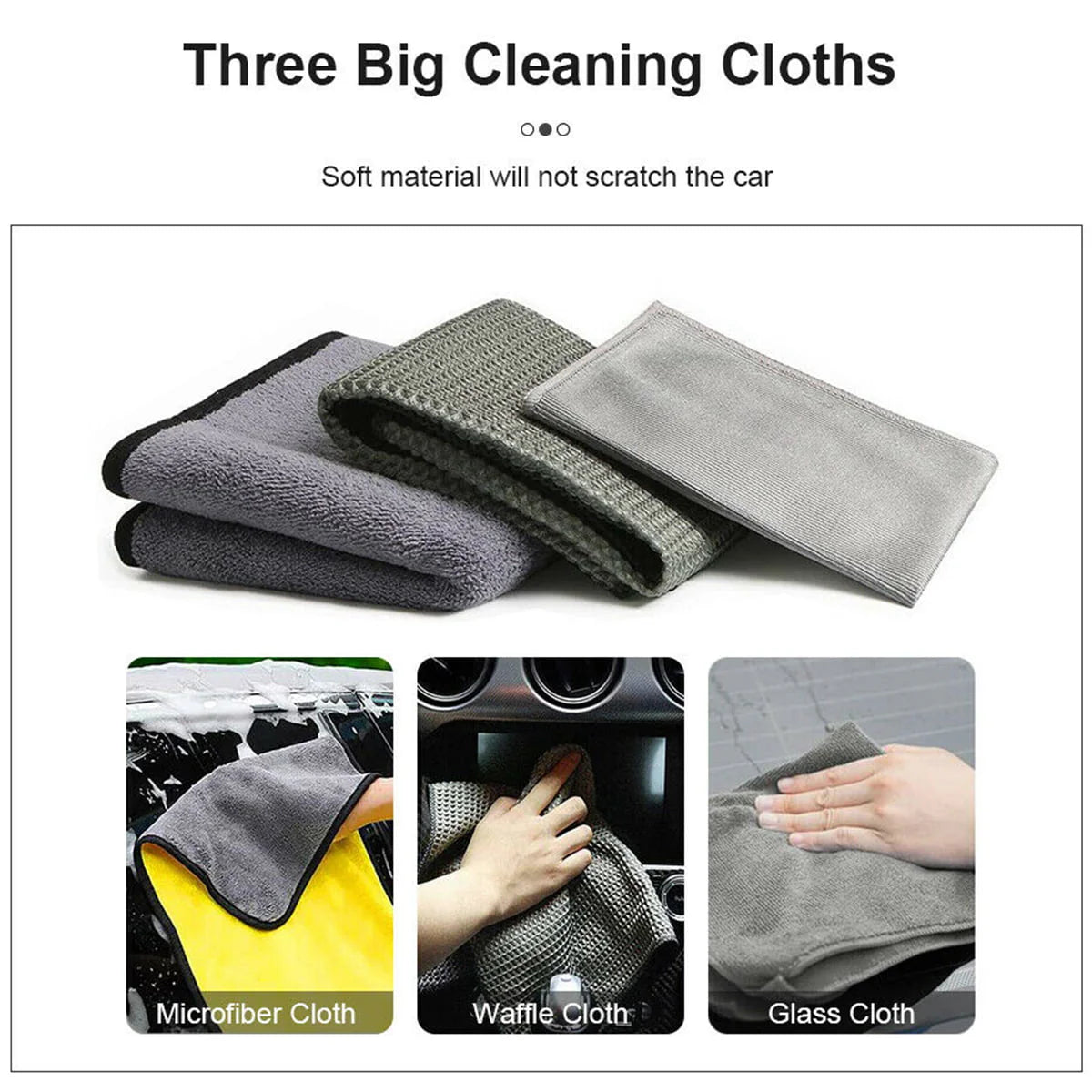 Dznils 12Pcs Car Wash Tool Cleaning Kit Auto Care Car Wash Cleaning Tools Kit for Cleaning Wheels Interior Exterior Seat