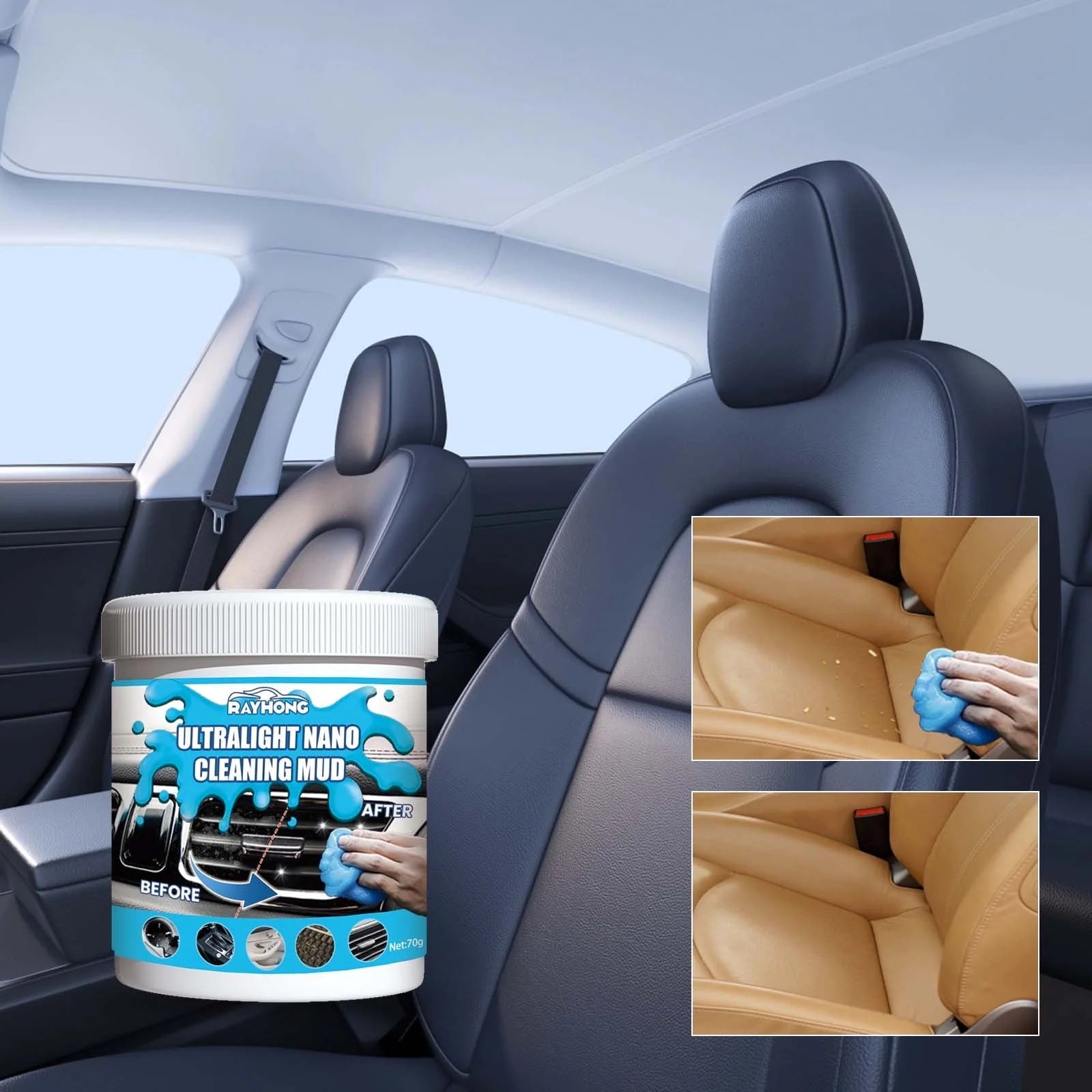Car Cleaning Gels,Cleaning Gel for Car, Car Cleaning Kit Universal Detailing Automotive Dust Car Crevice Cleaner Auto Air Vent Interior Detail Removal Putty Cleaning Keyboard Cleaner for Car Vents
