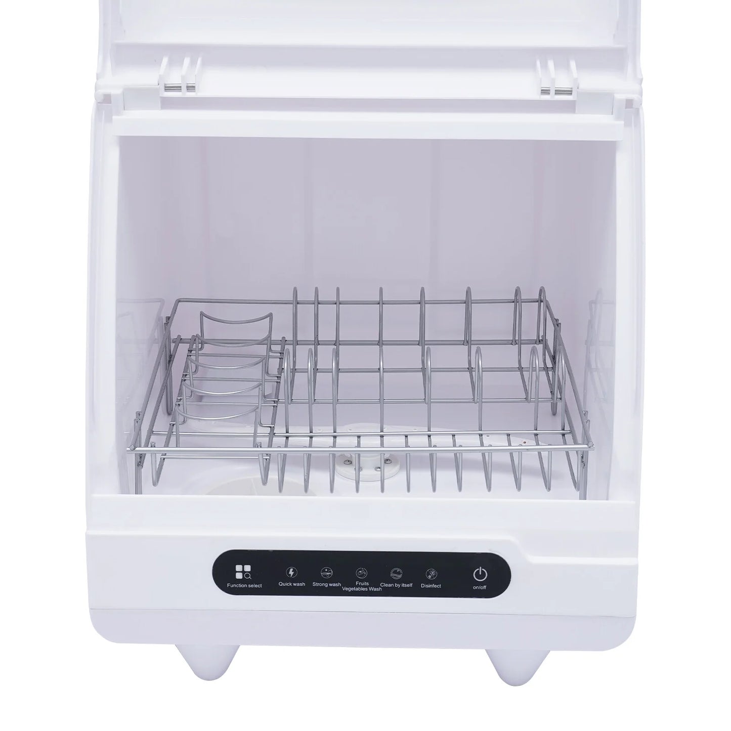 110V 1200W Portable Countertop Dishwasher with 12 Water Outlets and 360?�� Spraying Cleaning 15.74*15.74*17.71in for Homes, Apartments, Dormitories