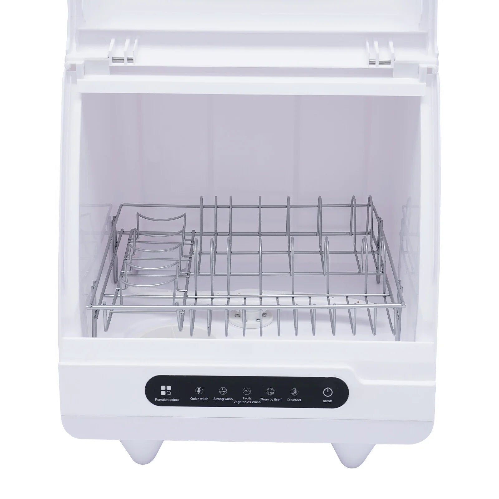 110V 1200W Portable Countertop Dishwasher with 12 Water Outlets and 360?�� Spraying Cleaning 15.74*15.74*17.71in for Homes, Apartments, Dormitories