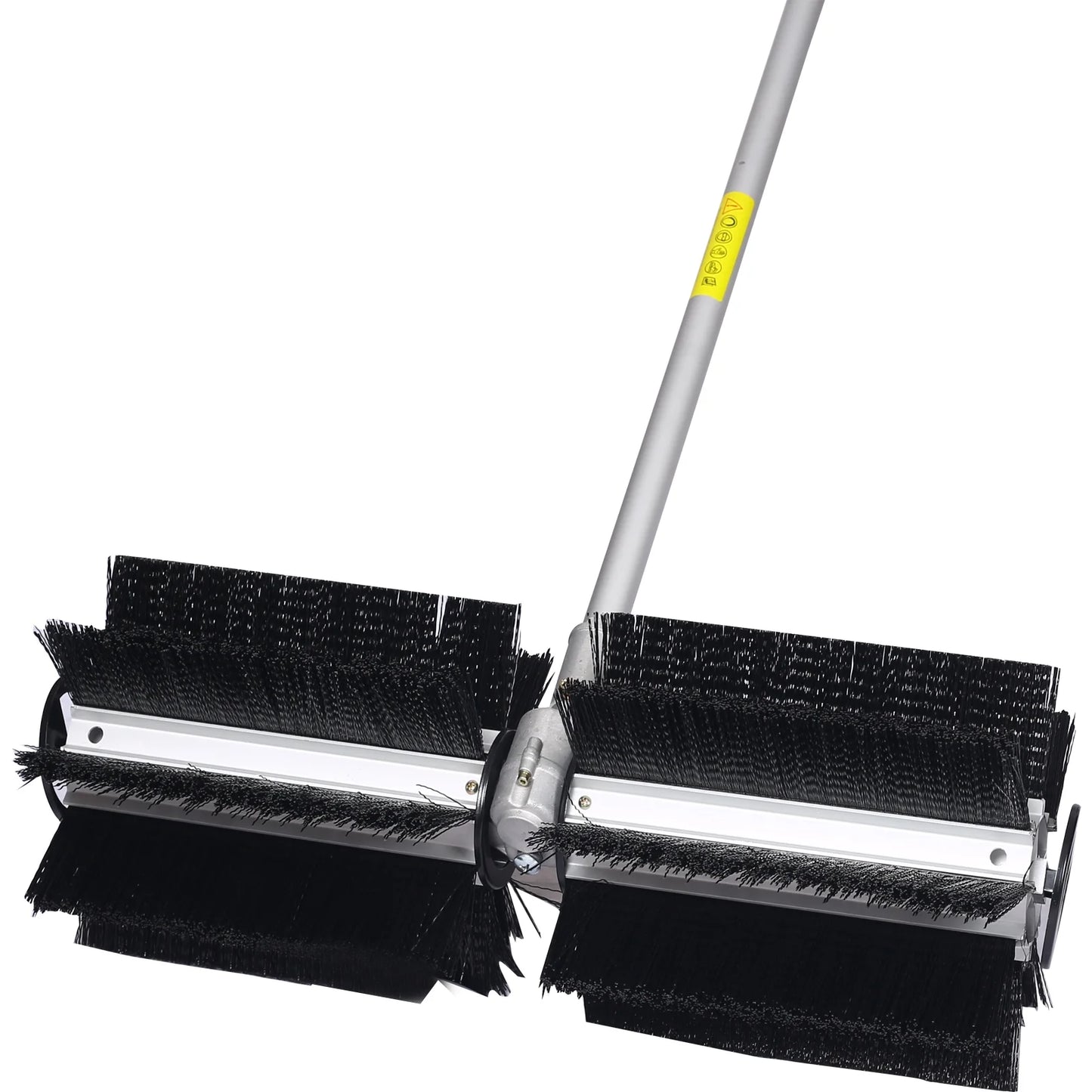 52CC 2-Stroke Broom Sweeper, Walk Behind Handheld Gas Powered Snow Sweeper, Brush Broom Sweeping Machine for Garden Lawn Yard Sidewalk Driveway Snow Cleaning, Broom Brush 24x9" EPA, D9025