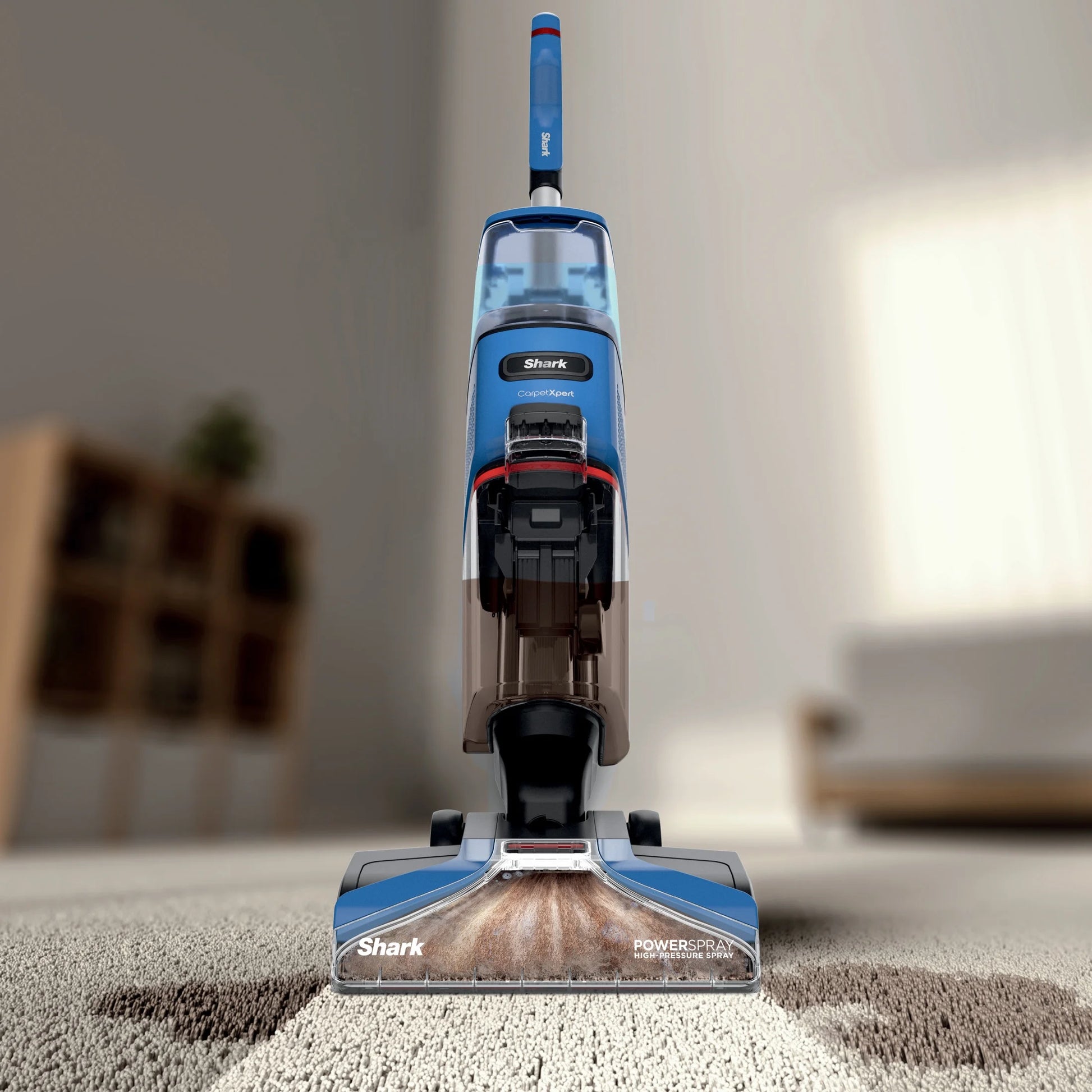 Shark? CarpetXpert? Upright Carpet & Area Rug Cleaner, Perfect for Pets, Lightweight & Powerful, Dirt, Grime, & Odor Removal, Carpet Shampooer, Cleaning Solution, Blue, EX121BRN