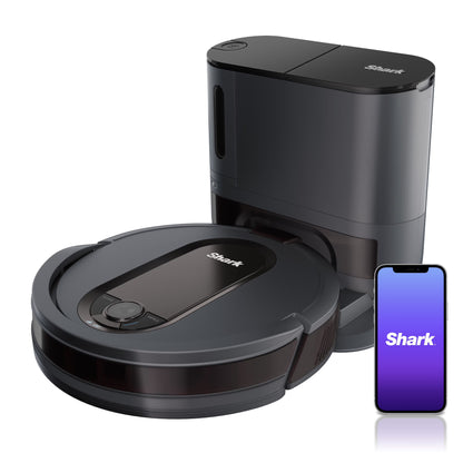 Shark EZ Robot Vacuum with Self-Empty Base, Row-by-Row Cleaning, Powerful Suction, Perfect for Pet Hair, Wi-Fi, Carpets & Hard Floors, RV910S