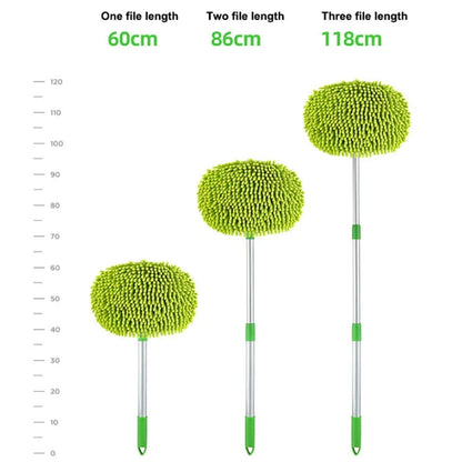 45'' Car Wash Brush with Long Handle Car Wash Mop Mitt Sponge Chenille Microfiber Car Brush Kits Car Cleaning Tools Supplies Duster Scratch Free 180 Degree Rotation for Washing RV Truck and Bus