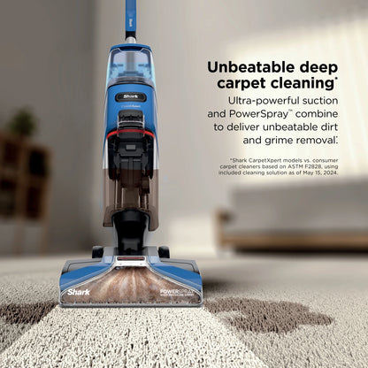 Shark? CarpetXpert? Upright Carpet & Area Rug Cleaner, Perfect for Pets, Lightweight & Powerful, Dirt, Grime, & Odor Removal, Carpet Shampooer, Cleaning Solution, Blue, EX121BRN