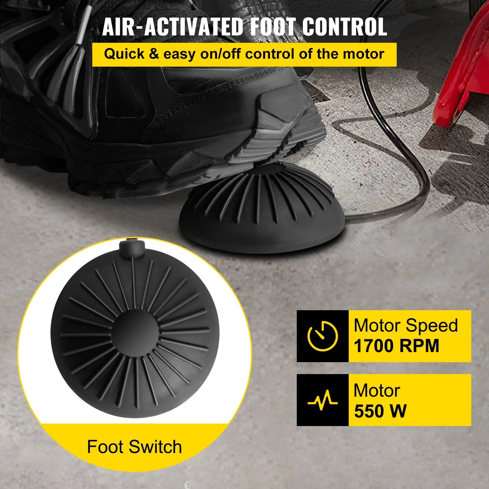 BENTISM Drain Cleaner Machine 100 ft x 1/2 in Drain Cleaning Machines 550W Electric Drain Auger 1700 r/min for 2" to 4" Pipes Electric Drain Snake Sewer Snake Drill