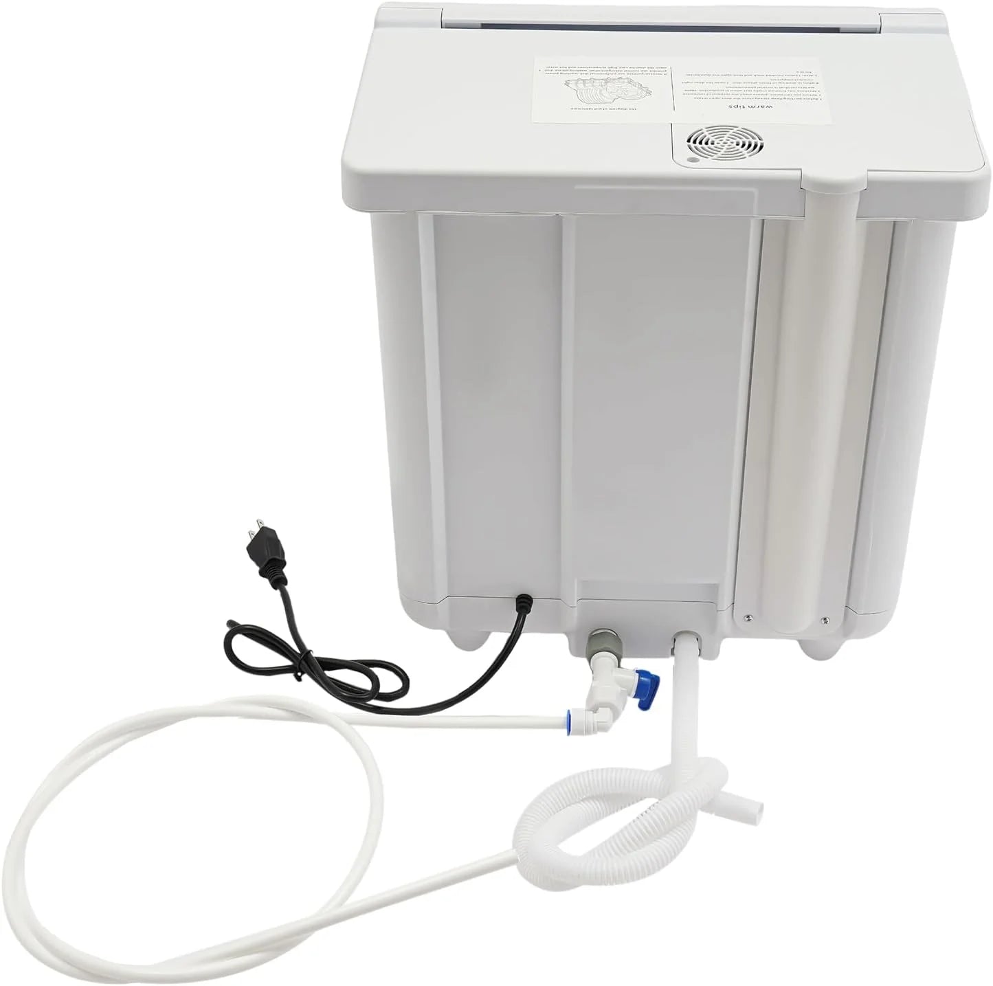 Portable Countertop Dishwasher, 1200W Mini Dishwasher with 12 Water Outlets and 360° Spraying Cleaning, White Fully Automatic Dishwashing Machine for Homes, Dormitories, Recreational Vehicle