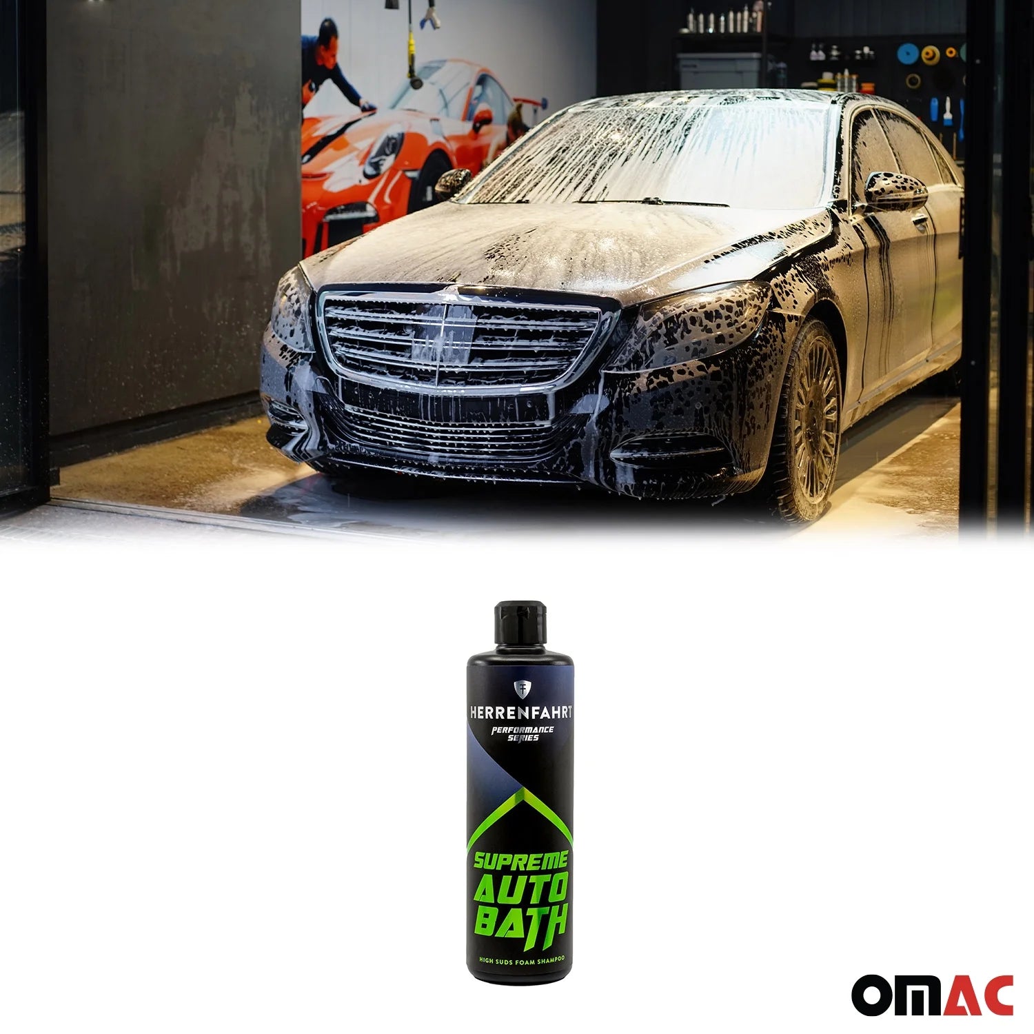 OMAC Supreme Auto Bath Car Wash Shampoo Foam Soap Car Wax Cleaning Snow Cannon Bottle