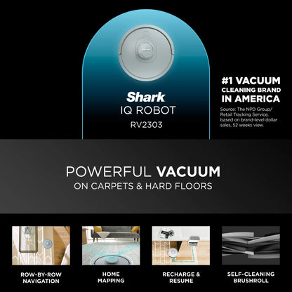 Shark IQ Robot Vacuum, Multi-Surface Carpets & Hard Floor Cleaning, Precision Home Mapping