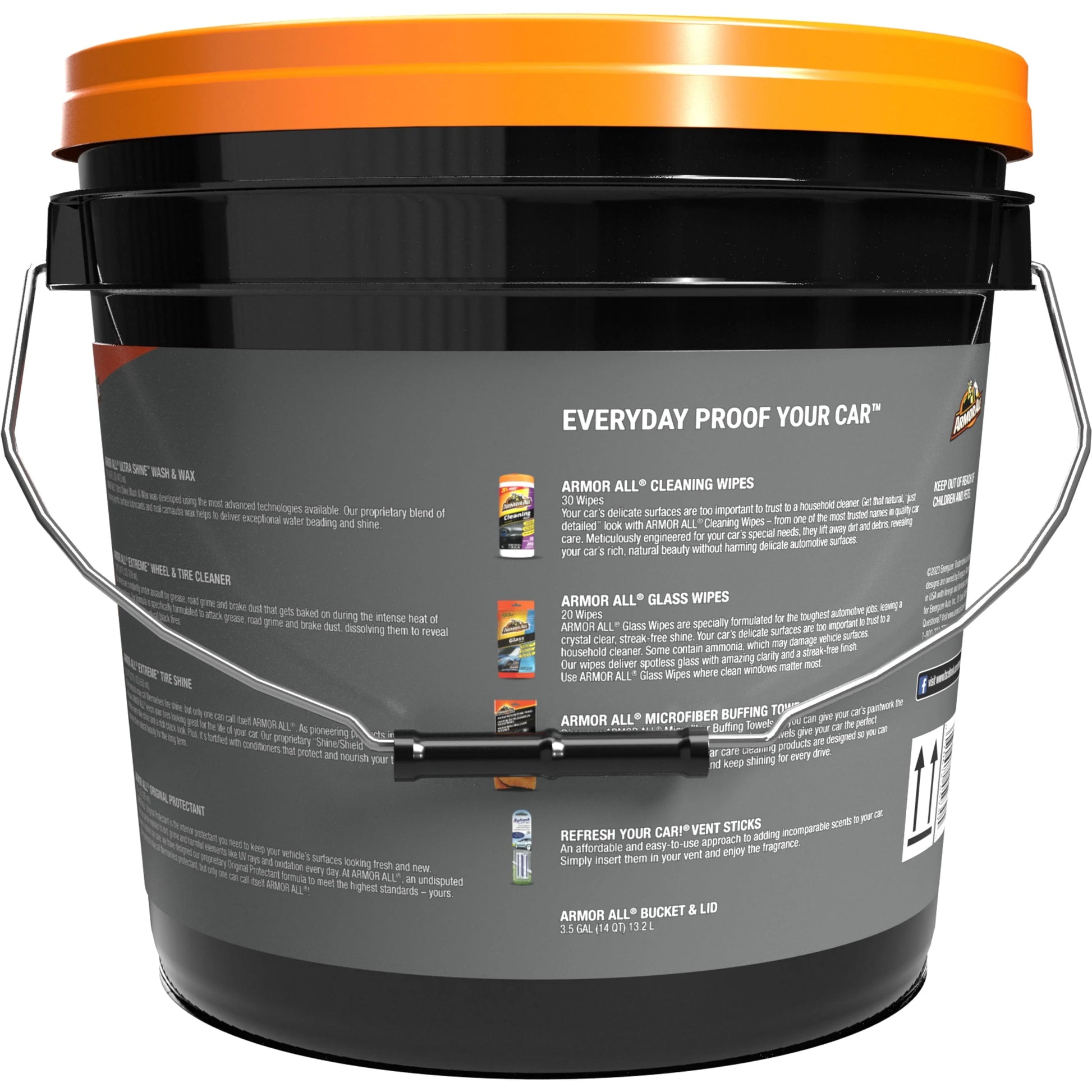 Armor All Holiday Car Cleaning Kit, 10-Piece Holiday Gift Set, Contains Bucket with Lid