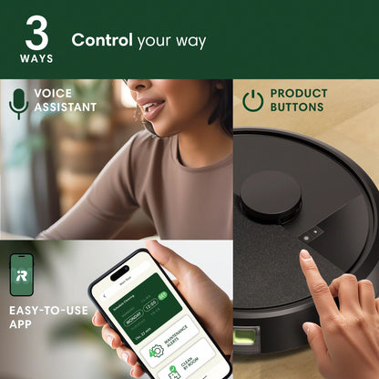 iRobot Roomba 105 Vac Robot Vacuum and Self-Charging Dock with Intense Power Lifting Suction, LiDAR�?Navigation, Multi-Surface Cleaning,