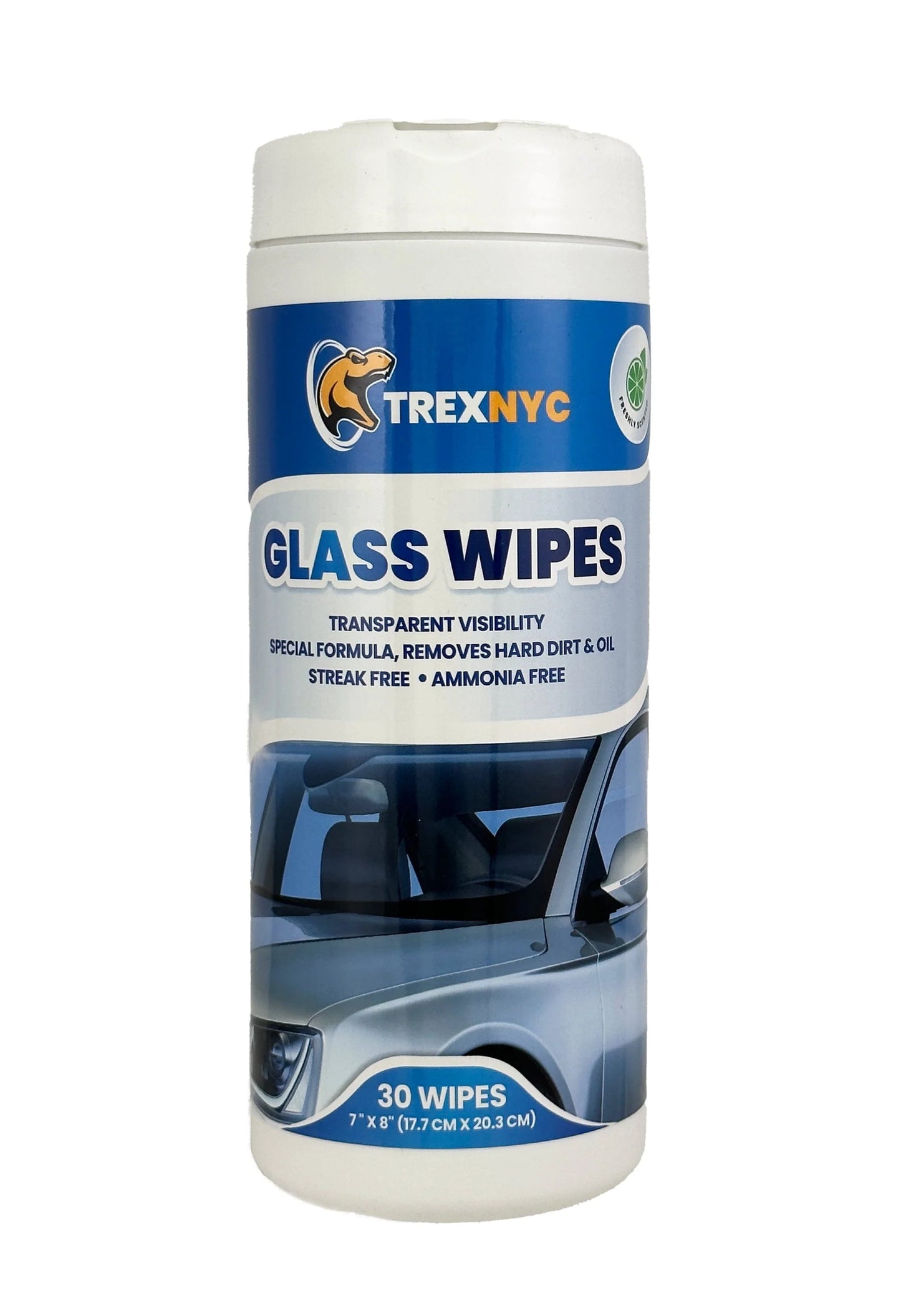 TrexNYC Glass Wipes - Interior Car Wipes, All-In-One Car Wipes & Interior Cleaner - Powerful, Convenient, and E Effective Solution for All Your Car Cleaning Needs