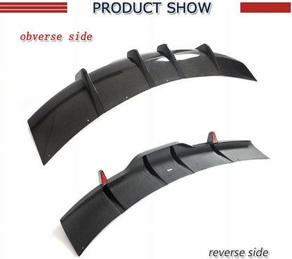 Model S Carbon Fiber Rear Diffuser fits for Tesla Model S Sedan 4 Door 2021-2023 Rear Bumper Cover Lower Lip Spoiler Valance Protector