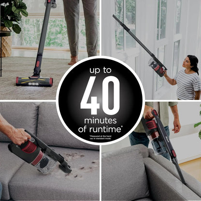 Restored Shark WZ250RD Pet Pro Cordless Stick Vacuum with PowerFins Brushroll, XL Capacity, Self-Cleaning BrushRoll, Red (Certified)(Refurbished)