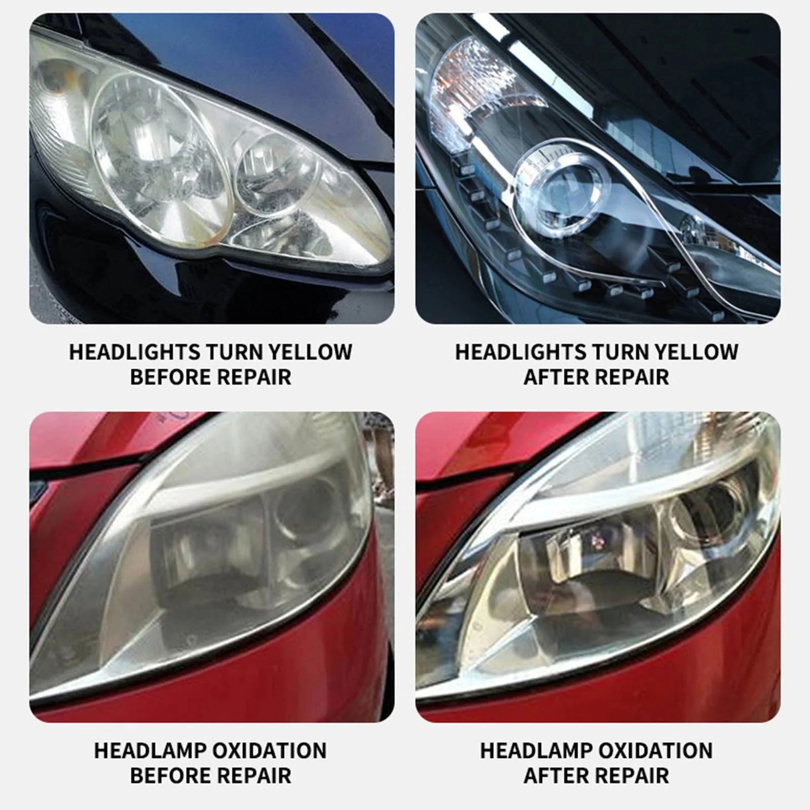 lulshou Car Headlight Restoration Spray, Headlight Restorer Liquid Spray, Headlamp Brightener Car Care Repair Kit, UVResistant & Effective Headlight Coating Spray 120ML Cleaning Supplies
