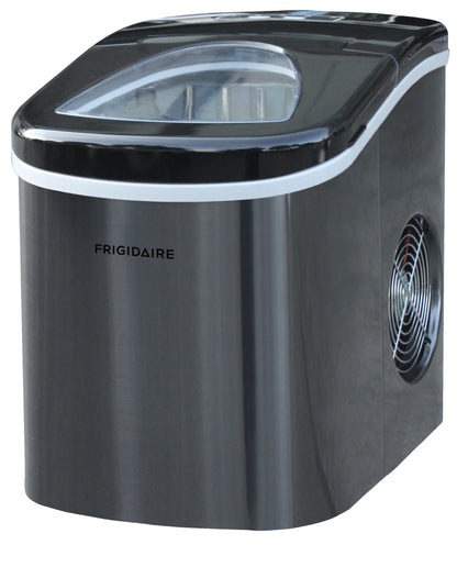 Frigidaire Portable Self Cleaning Ice Maker, Black Stainless Steel, (EFIC117-Ssblack_Sc)