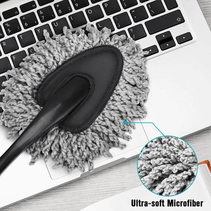Multi-Functional Microfiber Car Duster Interior & Exterior Dash Dust Cleaner, Cleaning Detail Brush Dusting Washing Tool Kit for Car Home Kitchen Computer California Cleaning Products
