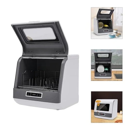 Countertop Dishwasher, Portable Compact Dishwashers, 3 Washing Programs and Air-Dry Function, Small Deep Cleaning Dishwasher for Small Apartments, Dorms and RVs