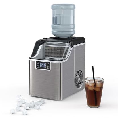 Fenbeli 26lbs/24H Countertop Ice Maker Machine with Handle, Portable Ice Maker Machine with Auto-Cleaning, Black