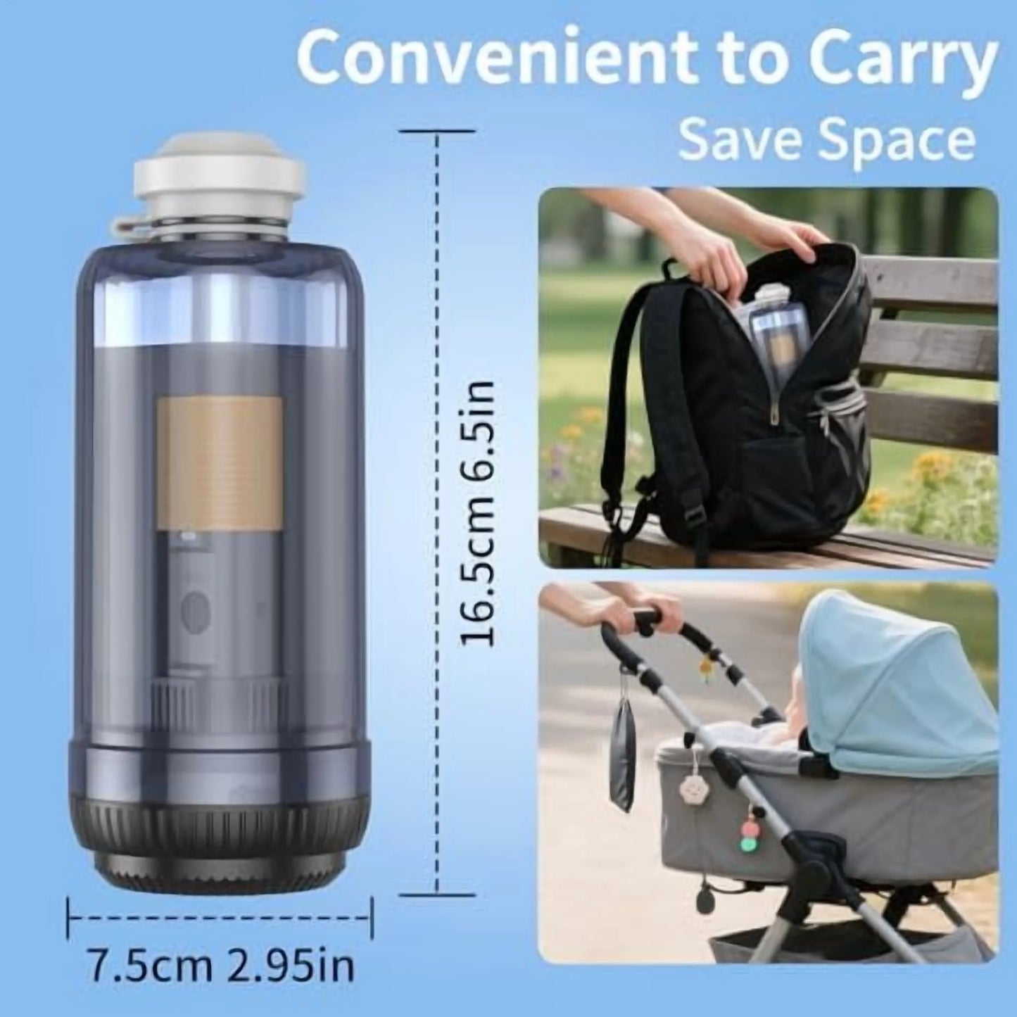 Portable Bidet for Travel, Rechargeable Bidet Sprayer with 400ml Bottle Capacity, Waterproof High Pressure Handheld Bidets for Women/Men, Postpartum Care, Hygiene Cleaning