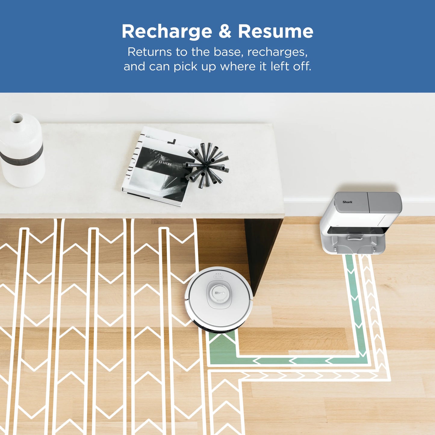 Shark® Matrix�?IQ Robot Vacuum, Bagless 60 Day Capacity Base, Multi-Surface Cleaning, Self Emptying, Home Mapping, RV2302AE