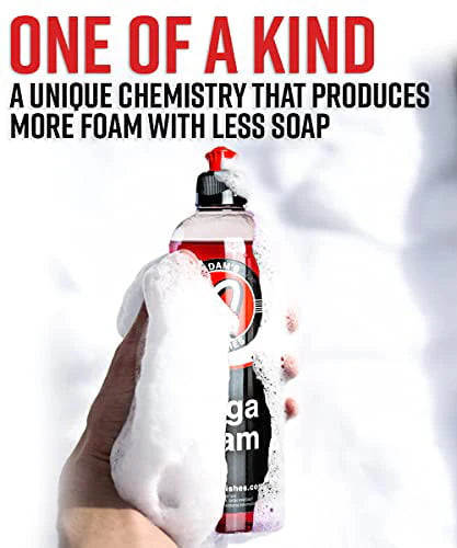 Adam’s Mega Foam 16oz - pH Best Car Wash Soap For Foam Cannon, Pressure Washer or Foam Gun | Concentrated Car Detailing & Cleaning Detergent Soap | Won't Strip Car Wax or Ceramic Coating