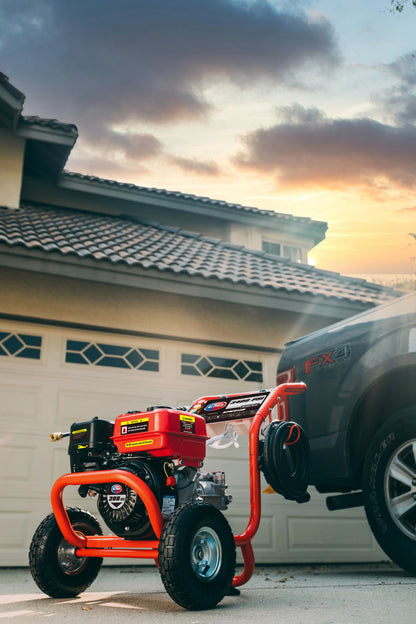 All Power 3400 PSI 2.6 GPM Gas Pressure Washer, 5 Adjustable Nozzles, 30 ft High Pressure Hose, Power Washer for Outdoor Cleaning, APW5128