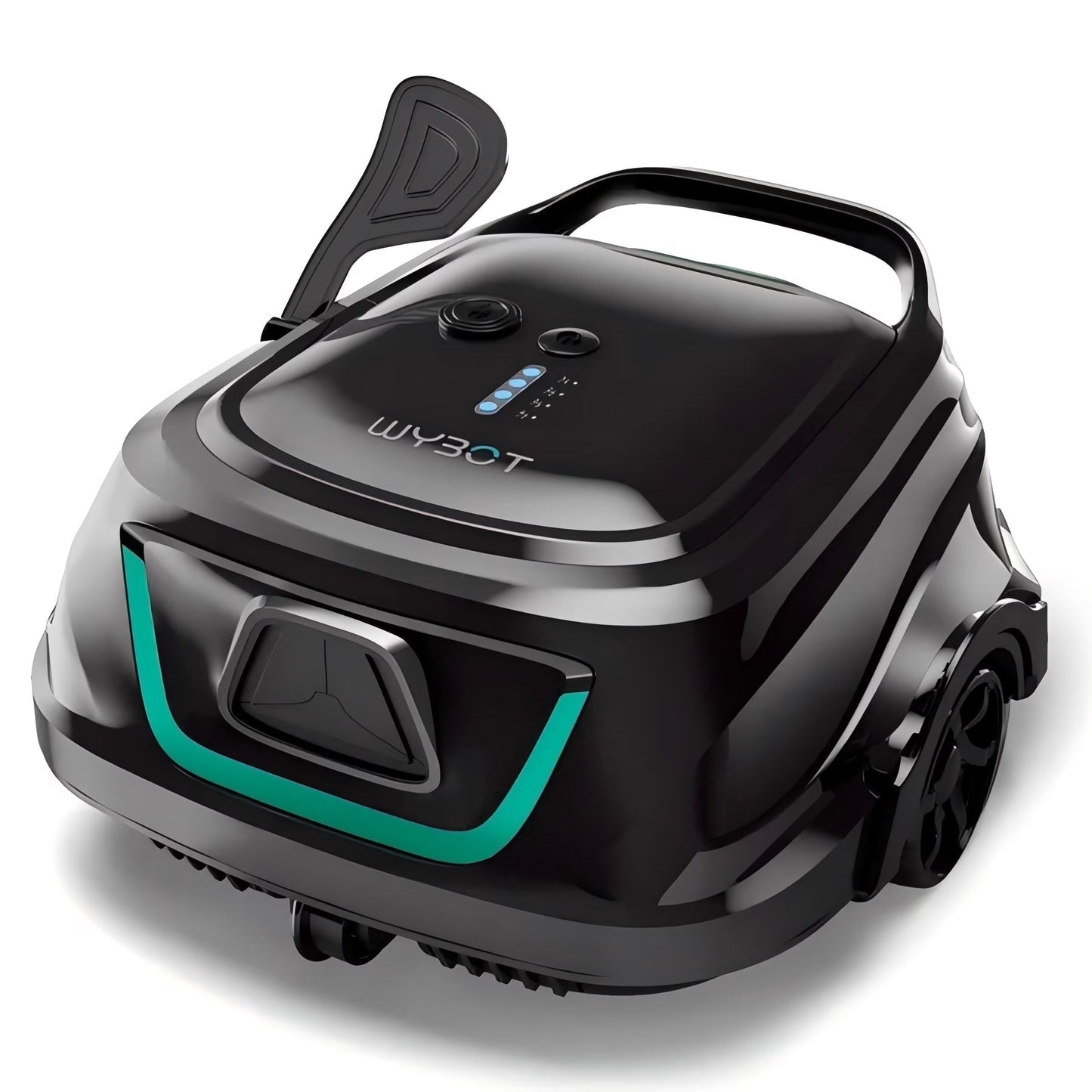 2025 New Upgraded WYBOT A1 Cordless Robotic Pool Vacuum Cleaner - Floor-Only Cleaning for Above Ground Flat-Bottom Pools (Up to 1,076 sq. ft), 120-Min Runtime, Black Green