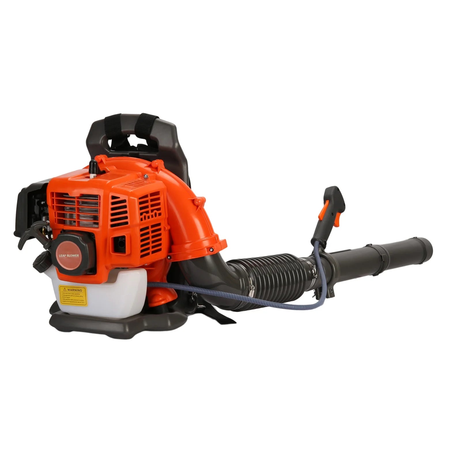 Birinta 1 Set Leaf Blower Backpack Style 52CC Two-stroke 1.25 KW Adjustable Tube Gas Powered Dust Blower Supplies for Garden Patio Cleaning, Lawn Care, Blowing Leaves and Dust