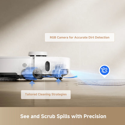 MOVA P50 Pro Ultra Robot Vacuum with Cleaning Solution, Removable&Liftable Mop,Anti-Tangle,Self Drying&Cleaning