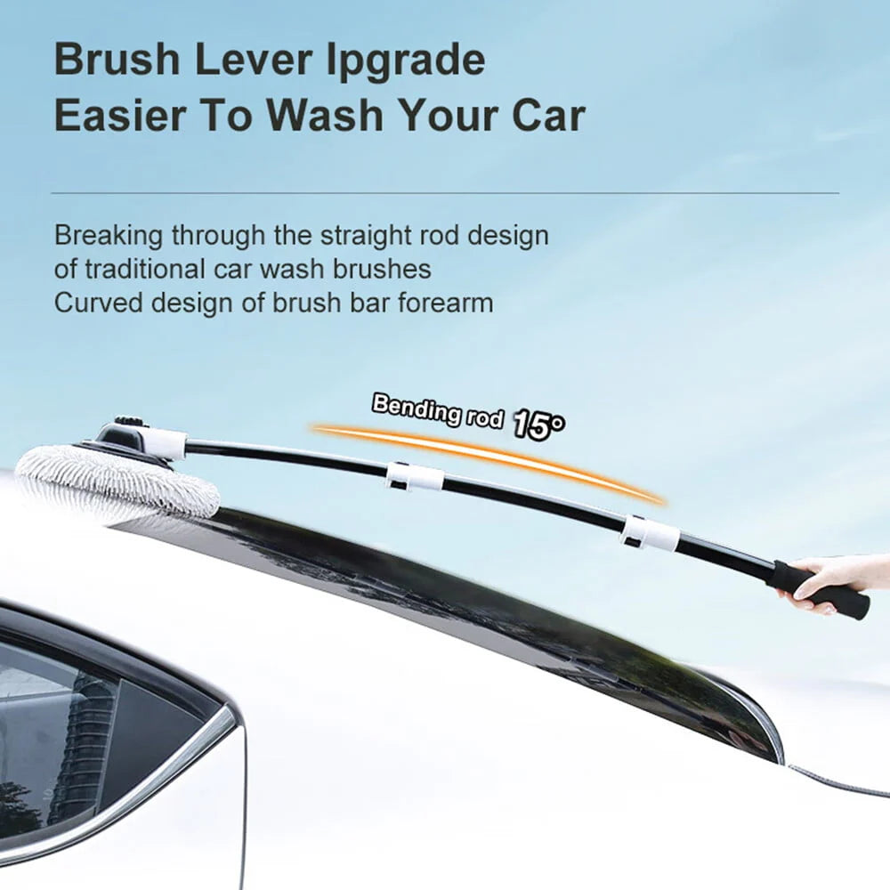 TITOUMI 47.5" 2 in 1 Car Wash Brush Cleaning Mop Kit with Long Handle, Supplies Car Mop for Scratch-Free Car RV Truck SUV