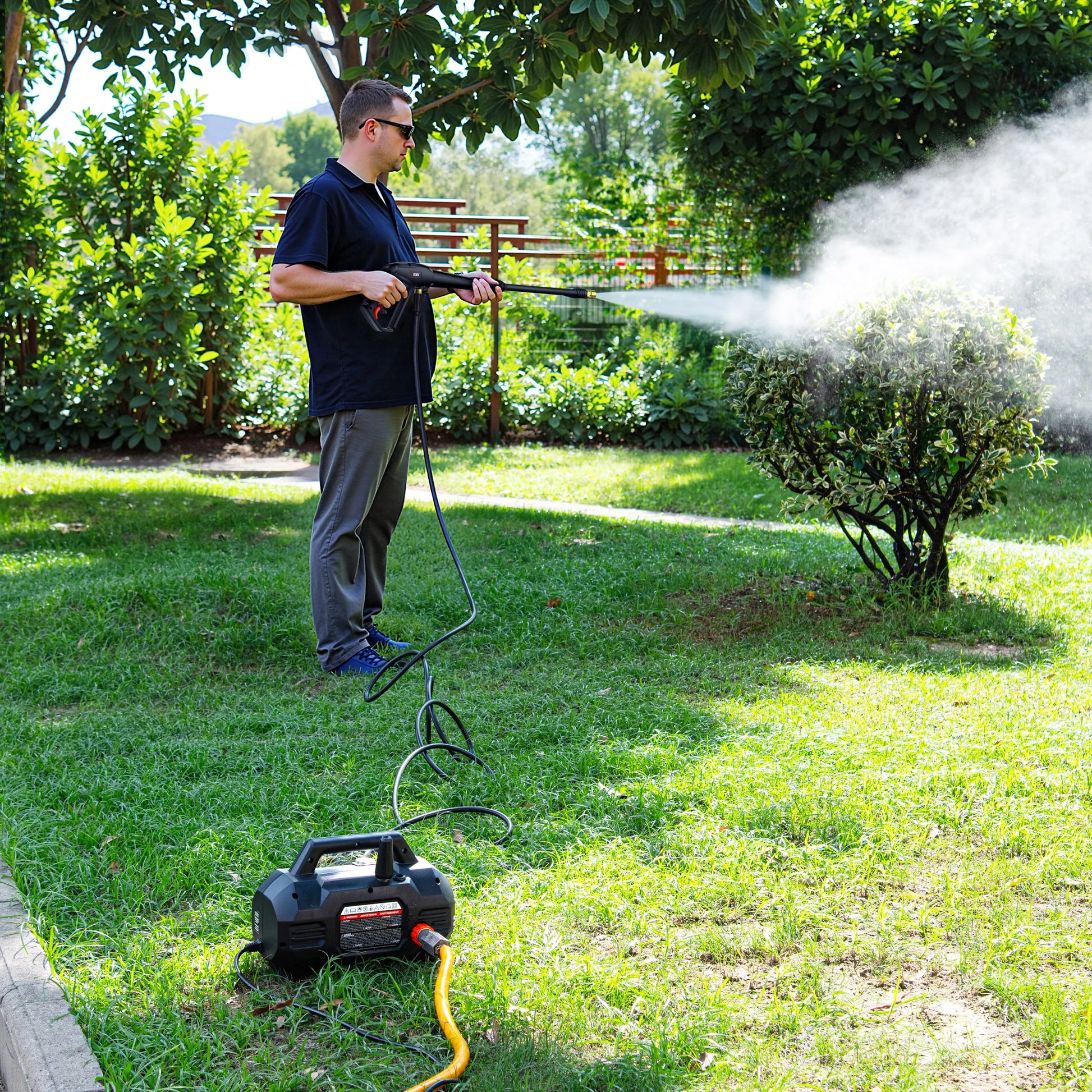 SENIX 2100 PSI Electric Pressure Washer with Foam Cannon, Brushless Motor,Lightweight & Portable, for Car House Patio Driveway Deck Fence, Outdoor Cleaning Power Washer