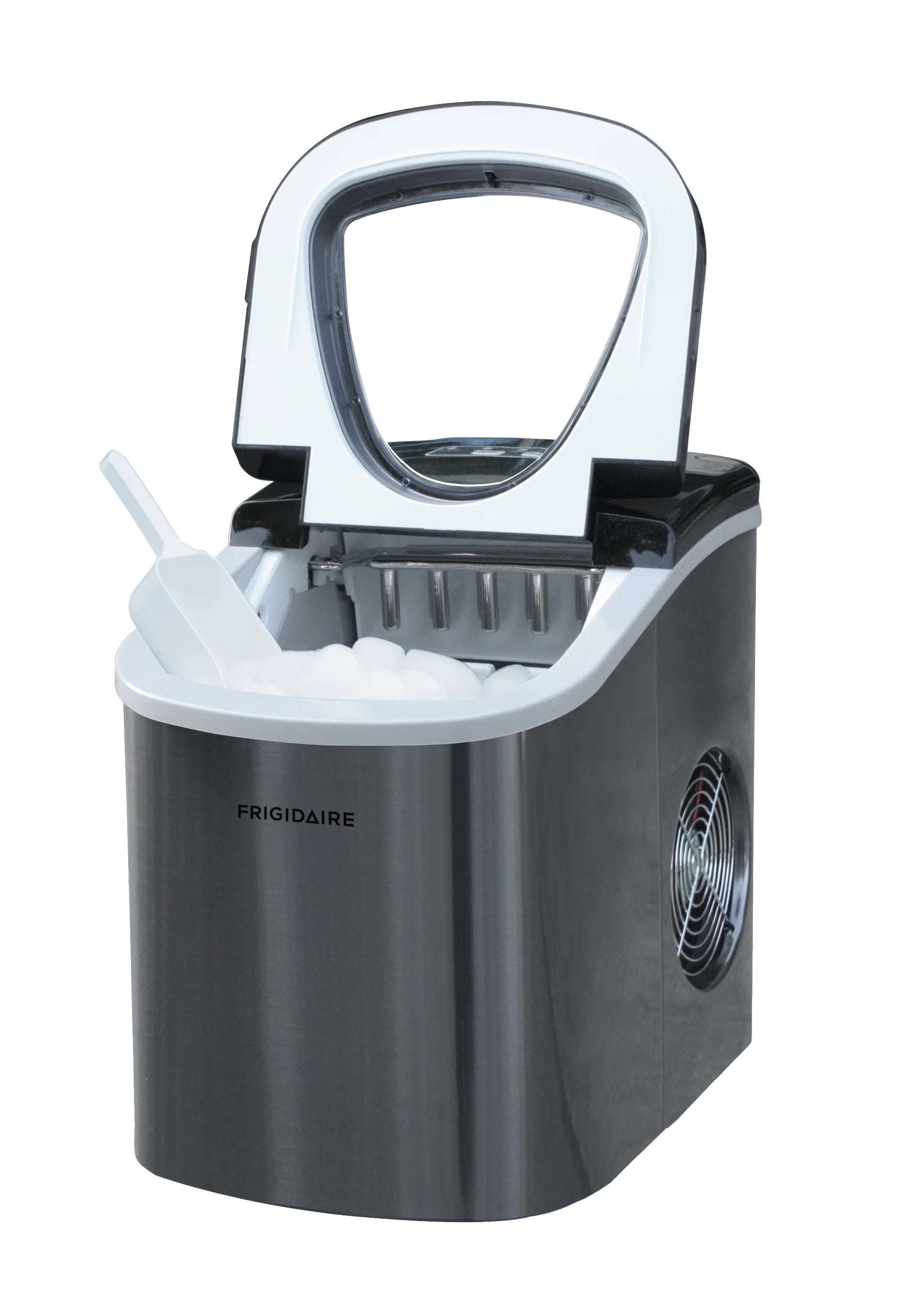 Frigidaire Portable Self Cleaning Ice Maker, Black Stainless Steel, (EFIC117-Ssblack_Sc)