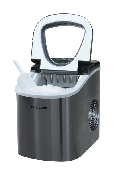 Frigidaire Portable Self Cleaning Ice Maker, Black Stainless Steel, (EFIC117-Ssblack_Sc)