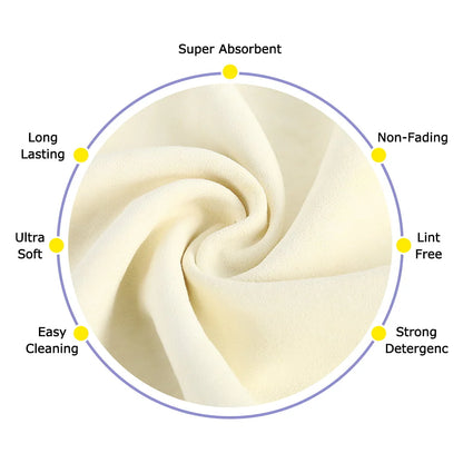 Pcapzz Car Natural Chamois Cleaning Cloth, Genuine Deerskin Leather Auto Car Wash Drying Towel,Super Absorbent