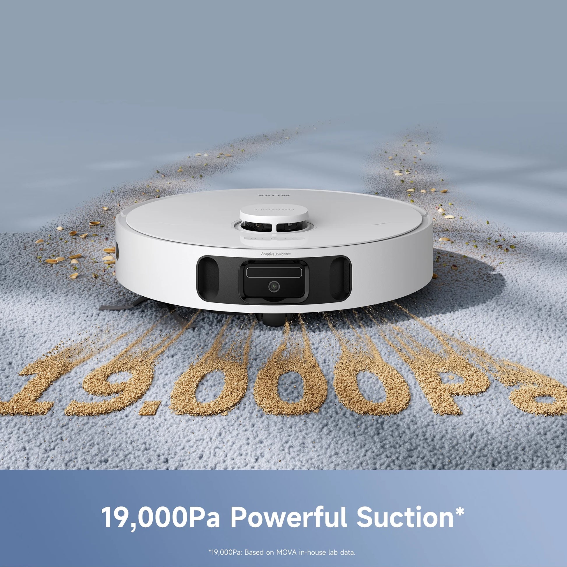 Mova E40 Ultra Robot Vacuum and Mop with Cleaning Solution, 19,000Pa Suction, Extenable & Liftable Mop, All-in-One Station, Auto-Empty, Auto Washing & Hot Air Drying, 360��Obstacle Avoidance