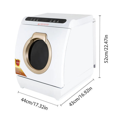 SHZICMY Portable Countertop Dishwasher Air Drying 5 Programs w/ 7L Water Tank Deep Cleaning