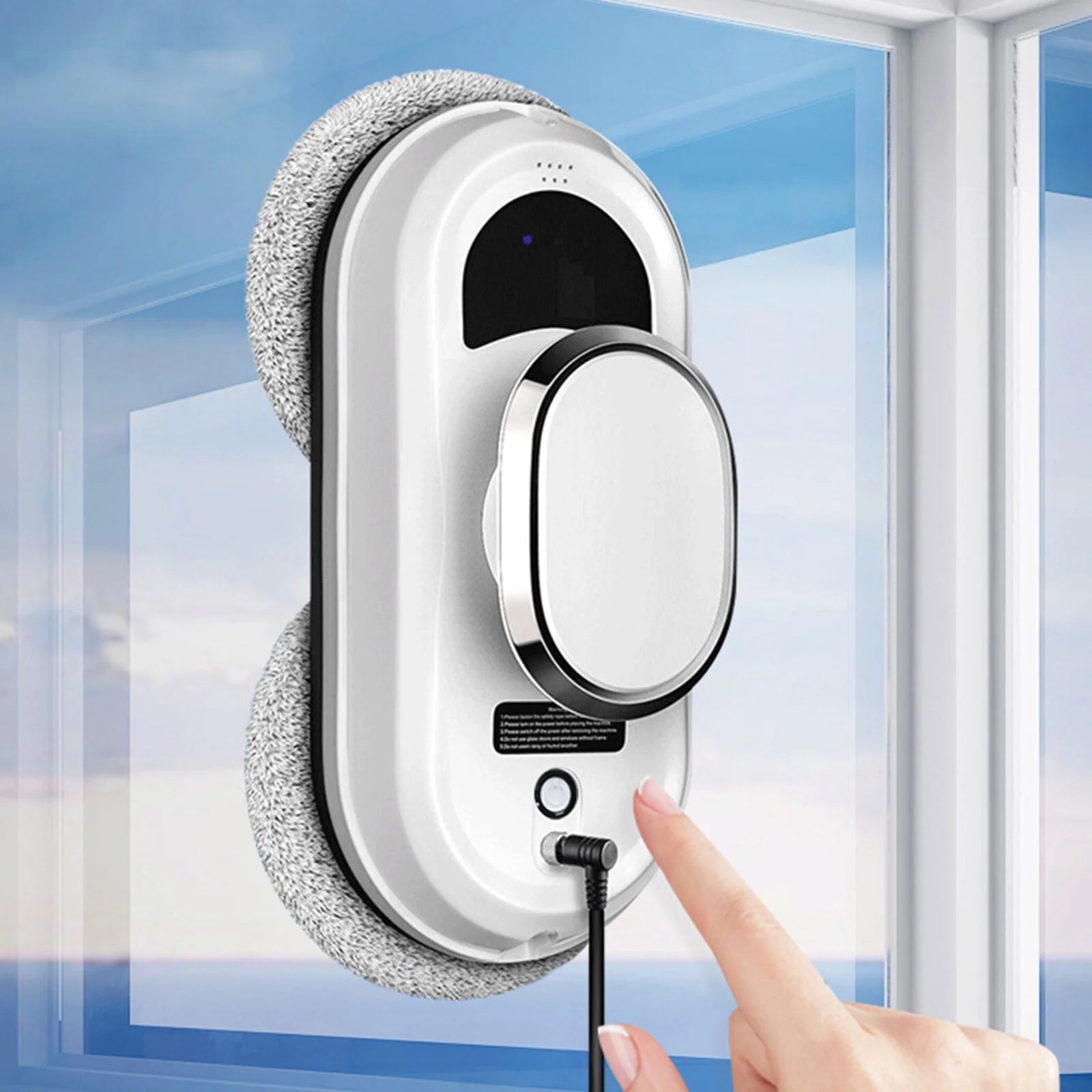 Oenbopo Window Cleaner Robot,Smart Glass Cleaning Robotic with Strong Suction,Remote Control Window Cleaning Robot for Windows/Tiles/Class Door